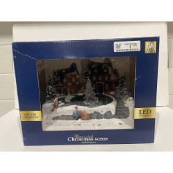 Stor Christmas Scene med alt i led lys