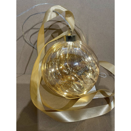 1 Super flot Glas Led Jule Kugle 12.cm dir.