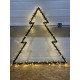 Stor Super flot Sort Metal Jule Træ med LED Lys. Til 220.V
