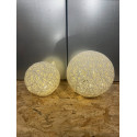 2 super flotte Sne Kugler med LED Lys