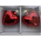 Super flotte Jule Hjerter i Real glas 5X4.cm