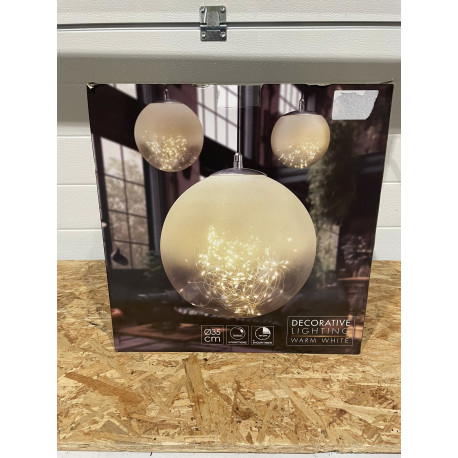kæmpe Jule Lampe Ø 35 cm med flere lys indstillinger og timer funktion