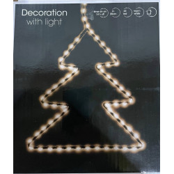 Super flot Jule led Træ i metal med 65 led Warming White