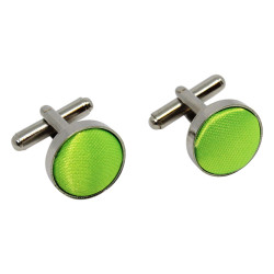 Neongrønne Stof Manchetknapper