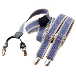 Blå/Hvid Mønstret Seler - S-030