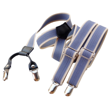 Blå/Hvid Mønstret Seler - S-030