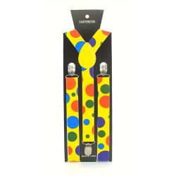 Herre- & Dame Retro Ballonkrave Seler i flotte farver - S -047