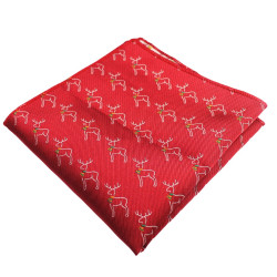 Mørkerød Lommeklud med Rensdyr