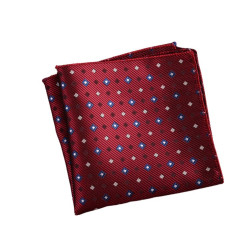 Mørkerød Lommeklud med Motiver