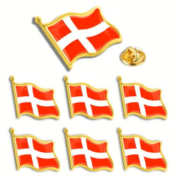 Dansk Flag Broche, Dansk Flag Pin, Unisex Reversnål til Jakkesæt, Tasker og Tøj
