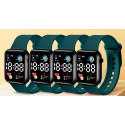 Moderne Multifunktionelt Digitalt Trykknap Dame Ur med Display i Firkantet Design i 5 farver