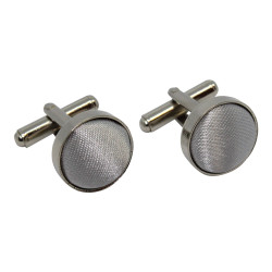 Grå Stof Manchetknapper