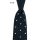 Blåt med hvide Prikker Strikket Slips