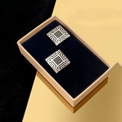 Elegant Luksus Fransk Stil Business Skjorte Dekorative Legeringsknapper