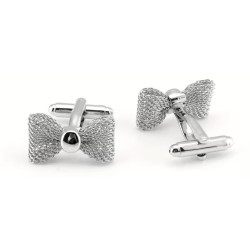 Luksus Sløjfeformede Manchetknapper i Elegante stil i Sølv farve