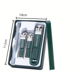 4-delt negleklippersæt i rustfrit stål