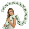 2 stk ekstra lange kunstige blomsterranker i hvid ranker i hvide