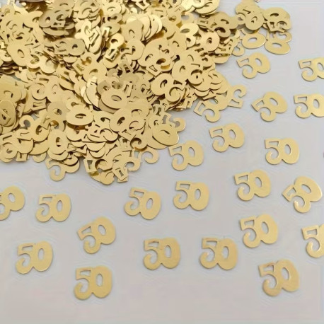 1 pose med 400 stk. Papirkonfetti til 50-års Fester