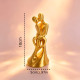 Romantisk kyssende Parstatue i 3D-printet figur