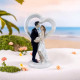 Brylluppers Figur af Brud & Gorm som Elegant Kysse Statue