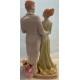 Super flot Topkagefigur brudepar med Roser & Guld Deco i Resin