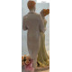 Super flot Topkagefigur brudepar med Roser & Guld Deco i Resin