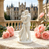 Stor flot Romantisk Par Krammer Ornament 3D Printet Hvid Statue