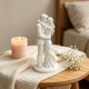 Europæisk Romantisk Par Krammer Ornament 3D Printet Hvid Statue
