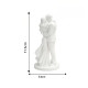Europæisk Romantisk Par Krammer Ornament 3D Printet Hvid Statue