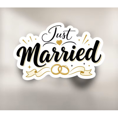 Just Married Bryllupsringe til din bryllups dag 15,1 cm