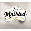 Just Married Bryllupsringe til din bryllups dag 15,1 cm