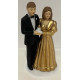 Bryllupskage figur i resin med flot brudepar