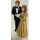 Bryllupskage figur i resin med flot brudepar