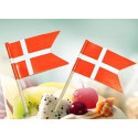 Flag med dannebrog på træpinde - Danske miniatureflag