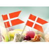 Flag med dannebrog på træpinde - Danske miniatureflag