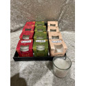 Salg af 1 Display med 12 stk Luksus jule Dufte lys i glas