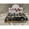 Salg af 1 Display med 24 Metal Jule Huse med led lys i