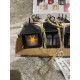Salg af 1 Display med 24 Metal Jule Huse med led lys i