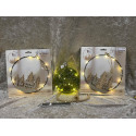 Super fint Jule lot med 2 Lys Ringe med 10 led og Deco Ø 20 cm