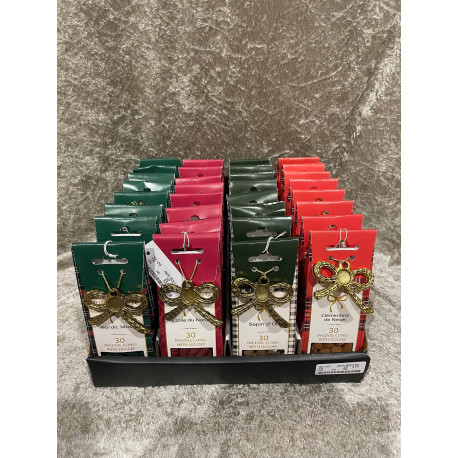 Salg af 1 Display med 32 luksus pakker Jule Dufte med Metal Deco fra Nordic Moss