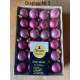 1 Display med 24 stk julekugler til Deco Ø 2,5 cm i Glas i 4 farver