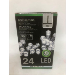 24 LED lyskæde med 8 funktioner og timerfunktion
