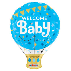 FOIL BALLOON WELCOME BABY BLUE 46 CM