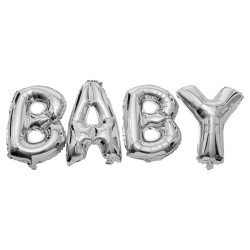 FOIL BALLOON TEXT BABY 40 CM