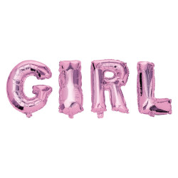 FOIL BALLOON TEXT GIRL 40 CM