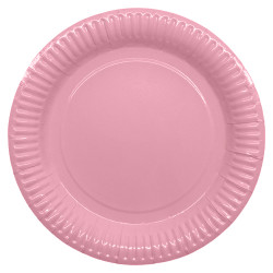PARTY PAPER PLATE 23,5 CM PINK 8-P