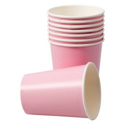 PAPER CUPS PINK 8-P
