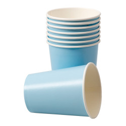 PAPER CUPS LIGHT BLUE 8-P