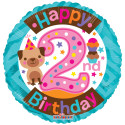 FOIL BALLOON 2ND BIRTHDAY GIRL 46 CM