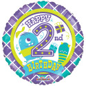 FOIL BALLOON 2ND BIRTHDAY BOY 46 CM